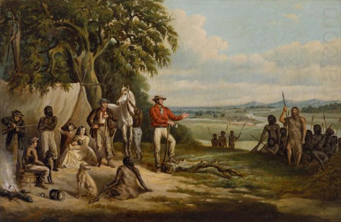 The first settlers discover Buckley, unknow artist